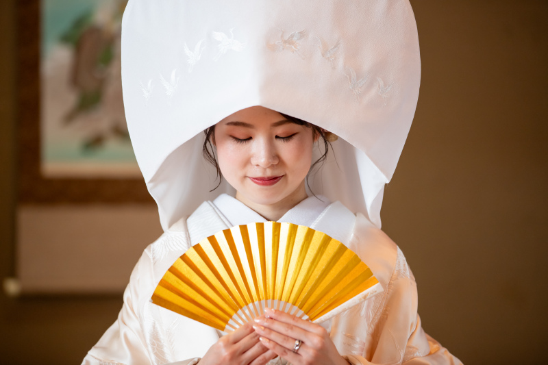 綿帽子と角隠し
