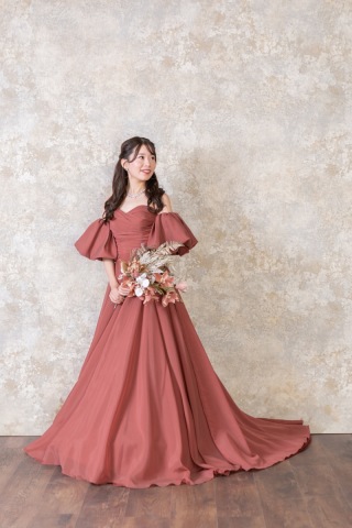 暖色系カラードレス