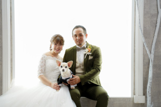 ペットちゃんと一緒に撮影