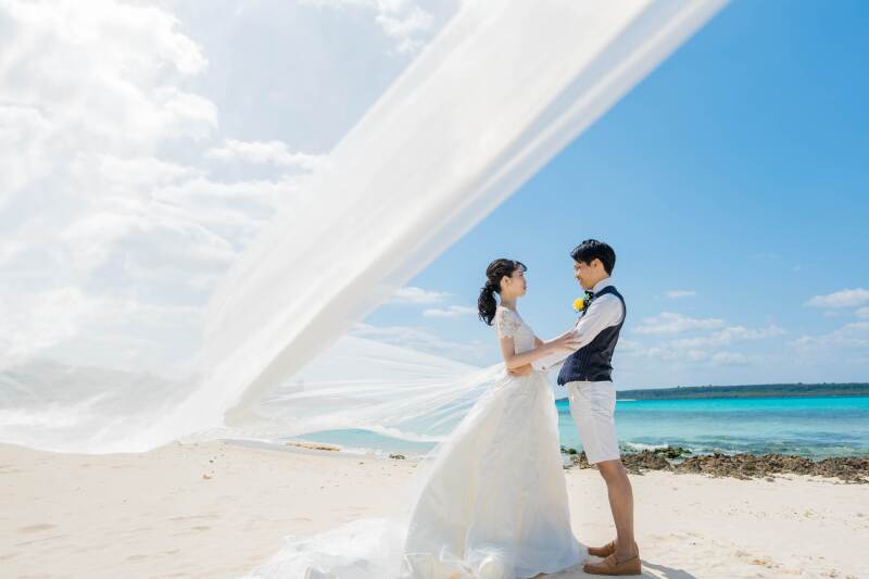 夏じゃない宮古島もこんなに素敵(᎔˘꒳˘᎔)秋こそふたりきりのフォトウェディング