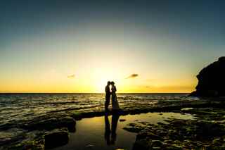 夕陽と一緒に撮影するサンセット撮影 これからの時期夕日が大きくなるらしい☆