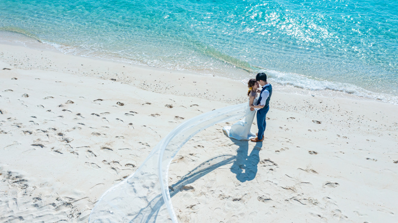 宮古ブルーの海をドローンで!夏限定ドローンフォト付プランがお得☺︎