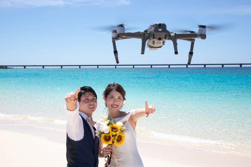 宮古ブルーの海をドローンで！夏限定ドローンフォト付プランがお得☺︎
