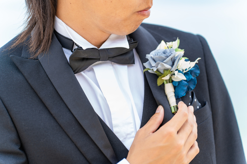  ウェディングブーケのご紹介！凛とした青が美しい【胡蝶蘭】