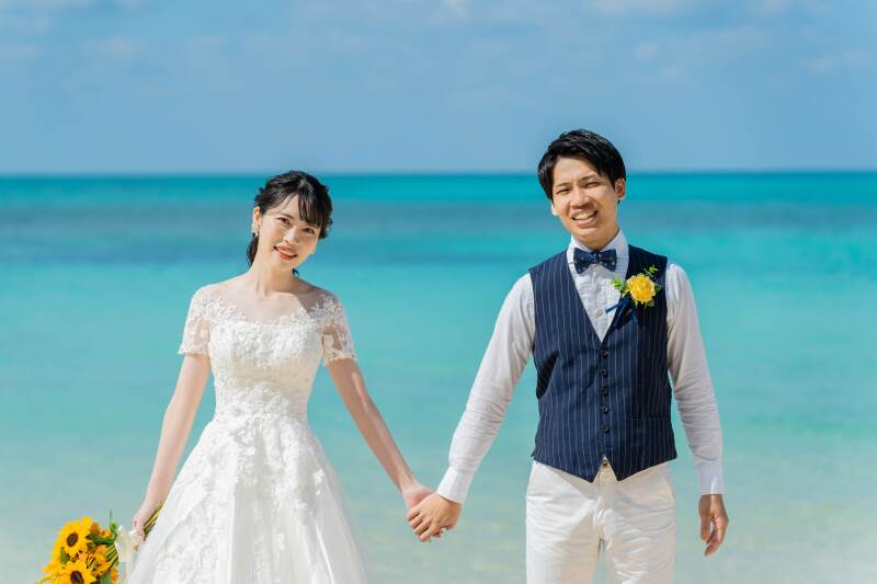 夏じゃない宮古島もこんなに素敵(᎔˘꒳˘᎔)秋こそふたりきりのフォトウェディング