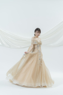 ミルクティーベージュドレス