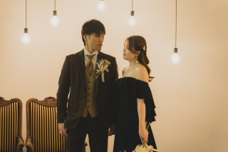 ブラックドレスコーディネート