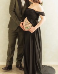 ブラックドレスマタニティフォト