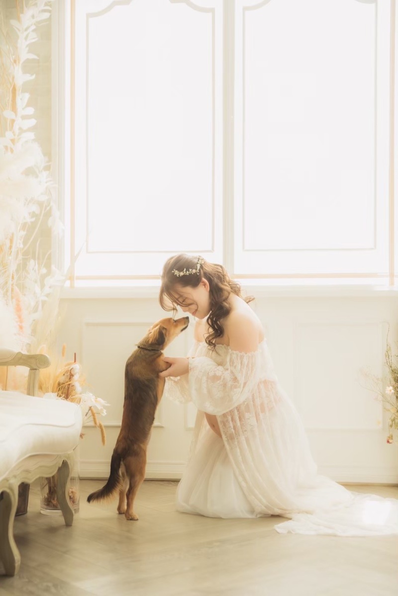 ペットと一緒にマタニティフォト