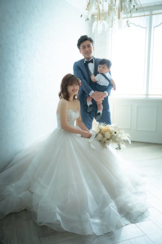 お子様と一緒にフォトウェディング
