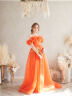 オレンジカラーウェディングドレス