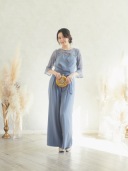 ビスチェ風パンツドレス