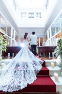 チャペルでウェディングフォト