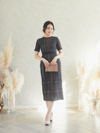 ブラックゲストドレス