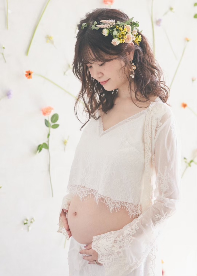 フラワーマタニティフォト