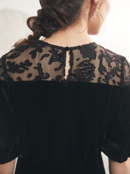 ベロア ワンピースドレス