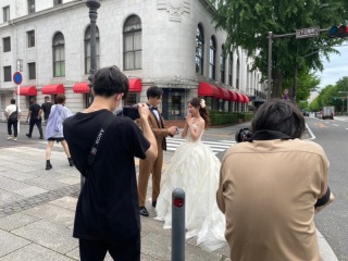 ロケーション撮影中