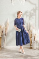 ネイビーワンピースドレス