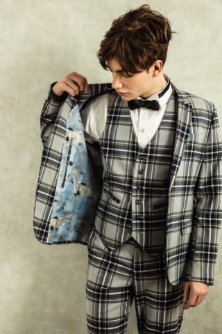 チェックタキシード