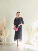 ネイビーゲストドレス