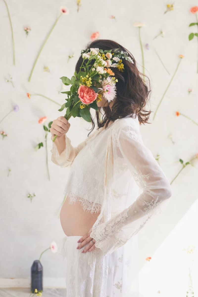 フラワーマタニティフォト