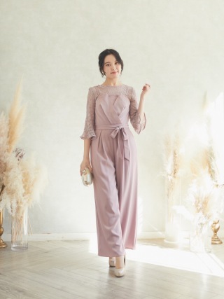 ビスチェ風パンツドレス