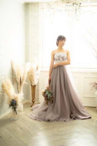 ラベンダーカラードレス