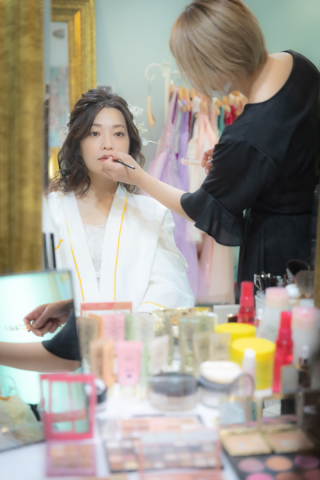 ♡ヘアメイク中♡