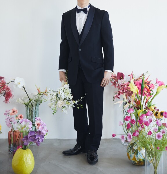 タキシードにもこだわって