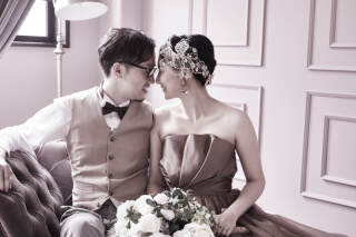 スタジオ撮影・カラーウェディングドレス