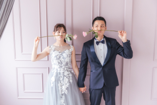 スタジオ撮影・ワンチャンと一緒にウェディングフォト②