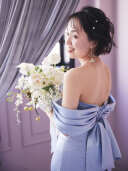 ライトブルーのオフショルマーメイド