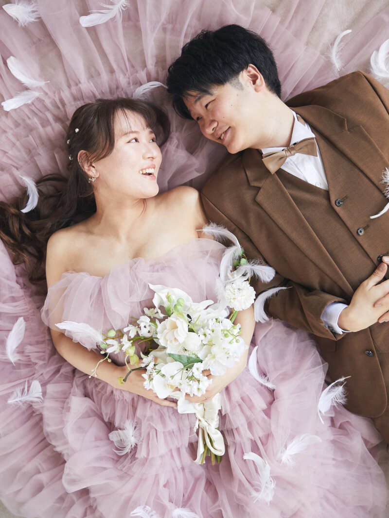 フェザーを使った可愛い撮影