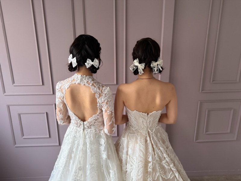 お揃いのヘアセット