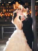 ブーケをつかった写真ポーズ