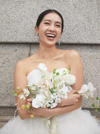 丸の内ロケ　新婦様ショット