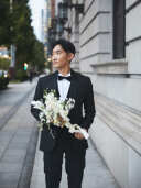 丸の内ロケ　新郎様ショット