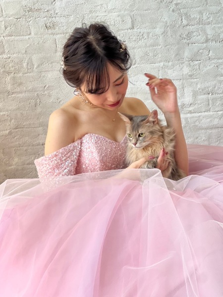 猫ちゃんとスタジオフォト