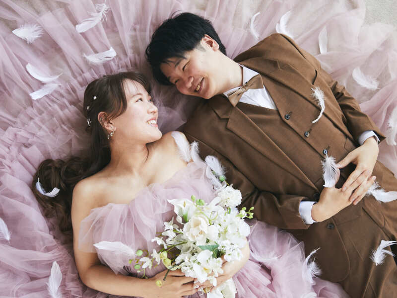 フェザーを使った可愛い撮影