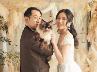 スタジオ　ペットとウエディングフォト