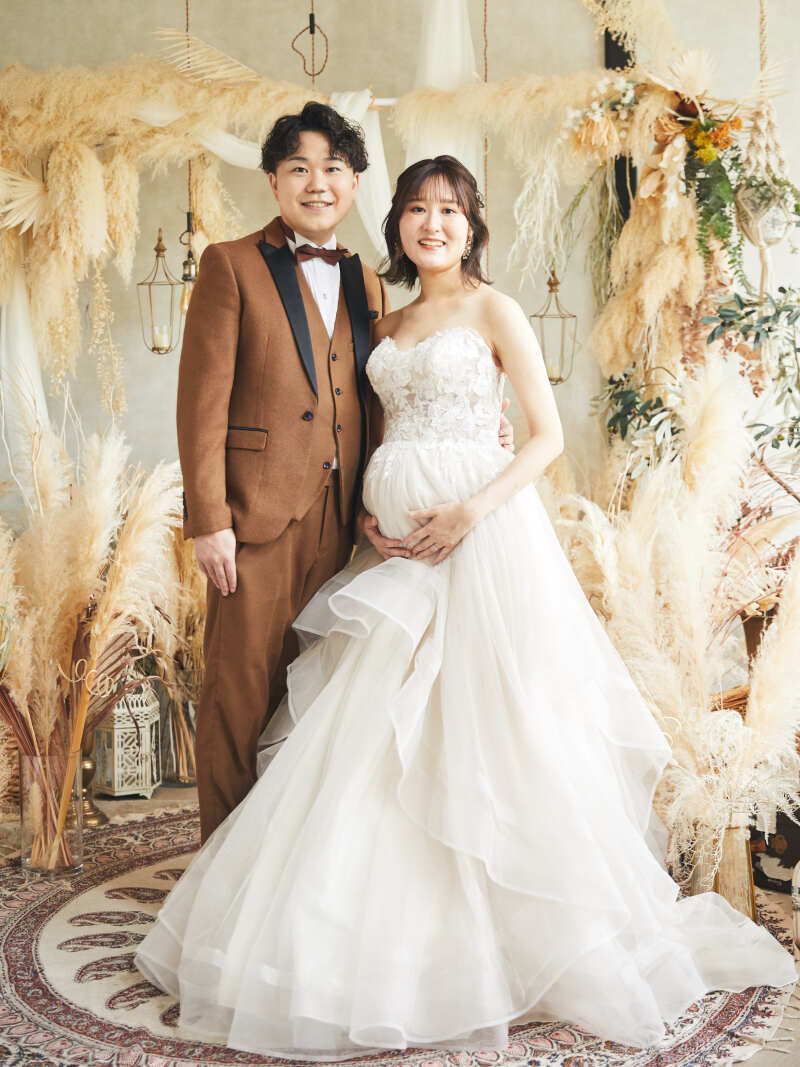 マタニティフォトとウエディングフォトを同時に