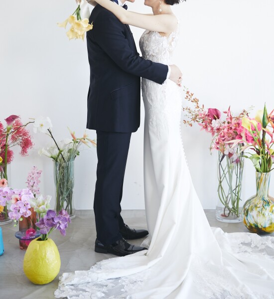 カラフルフラワー&times;ウェディングフォト