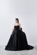 新入荷・ブラックバックリボンAラインドレス