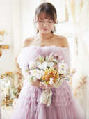 韓国風ピンクドレス