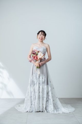 ハウススタジオでドレス撮影