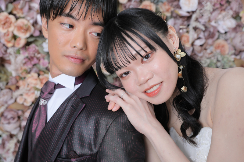 洋装ハウススタジオでジャイアントフラワーと一緒に！