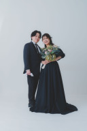 ブラックコーデでスタジオ撮影