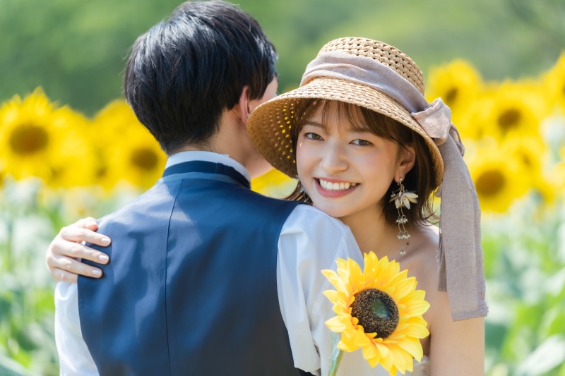 ひまわりと小物撮影