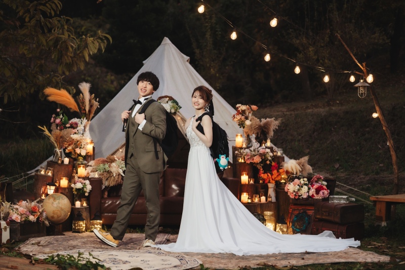 グランピング撮影