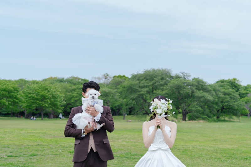 愛犬と叶えるウェディングフォト